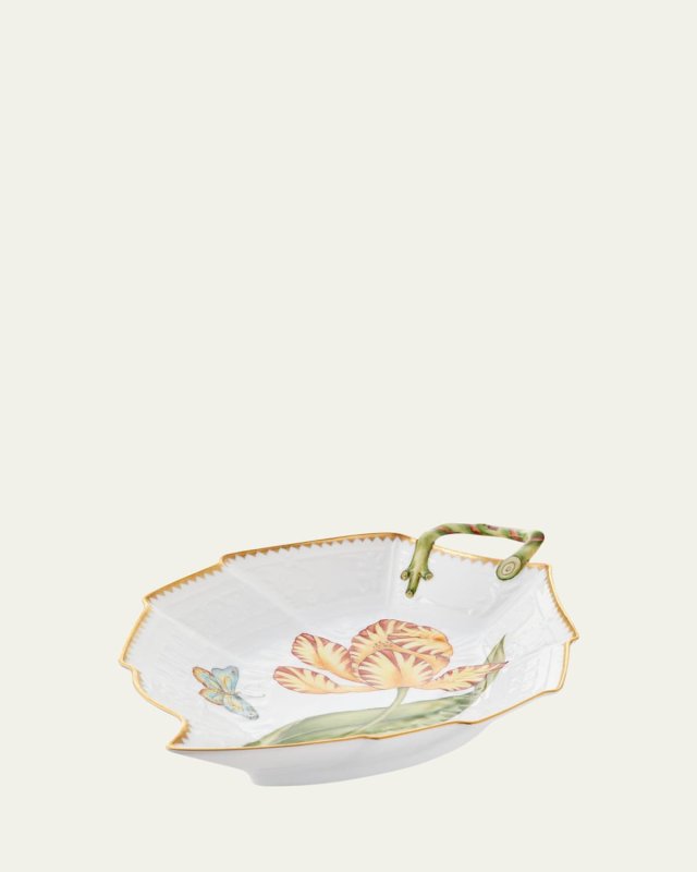 Tulip Leaf Dish, Yellow/Red